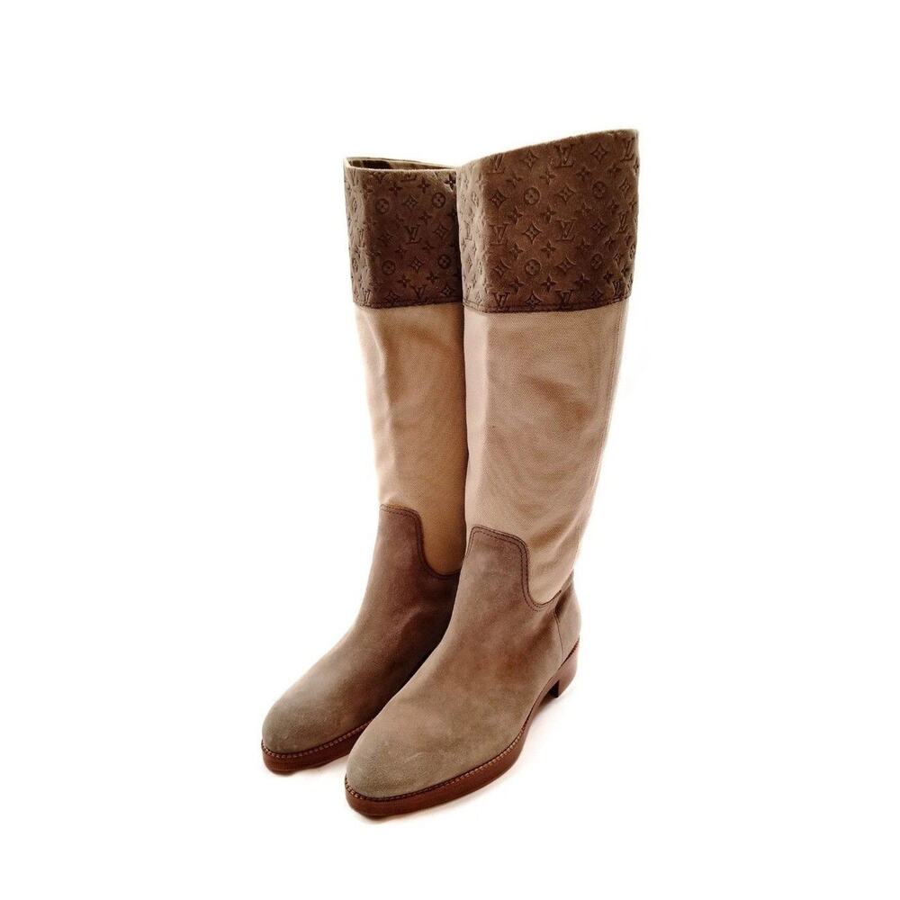 Louis Vuitton Monogram Empreinte Suede Boots